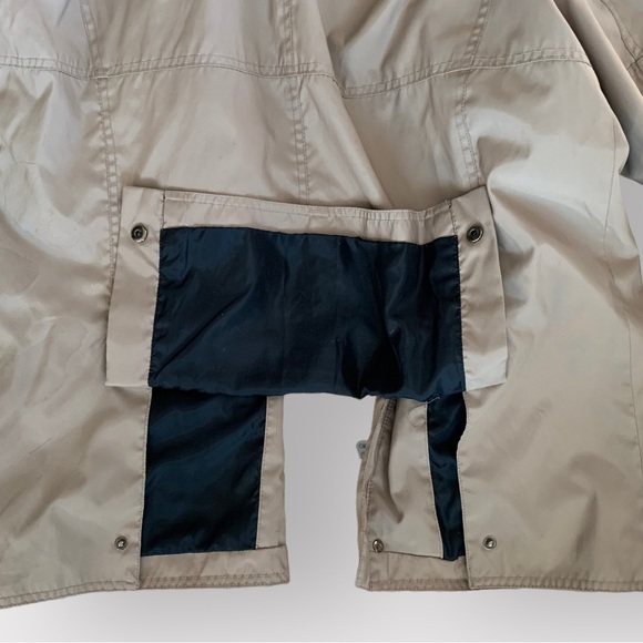 Michael Kors size large autumn fall beige and black jacket with hood - Picture 8 of 9